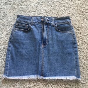 Lulus Pop and Lock Medium Wash Denim Mini Skirt